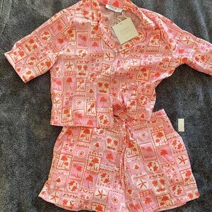 Sigrid Olsen Coral Patterned Women’s Pajama Set